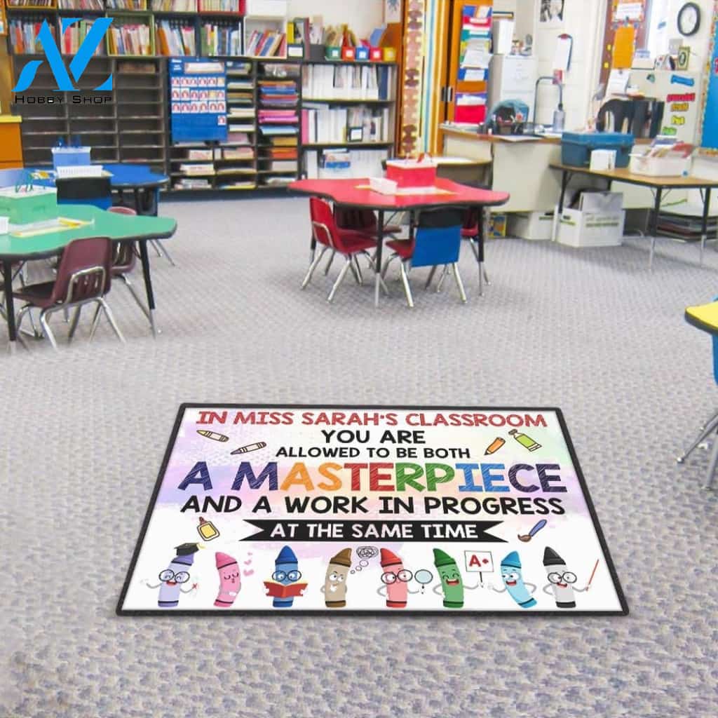 Personalized Back To School Ideas Teacher You Are Allowed To Be Both Masterpiece Classroom Doormat Indoor And Outdoor Doormat Gift For Teacher Classroom Decor Warm House Gift Welcome Mat
