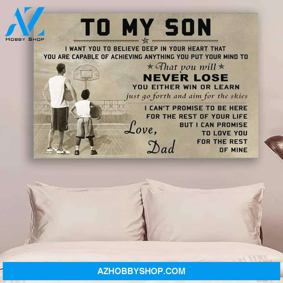 Personalized Basketball Poster - To My Son Posters