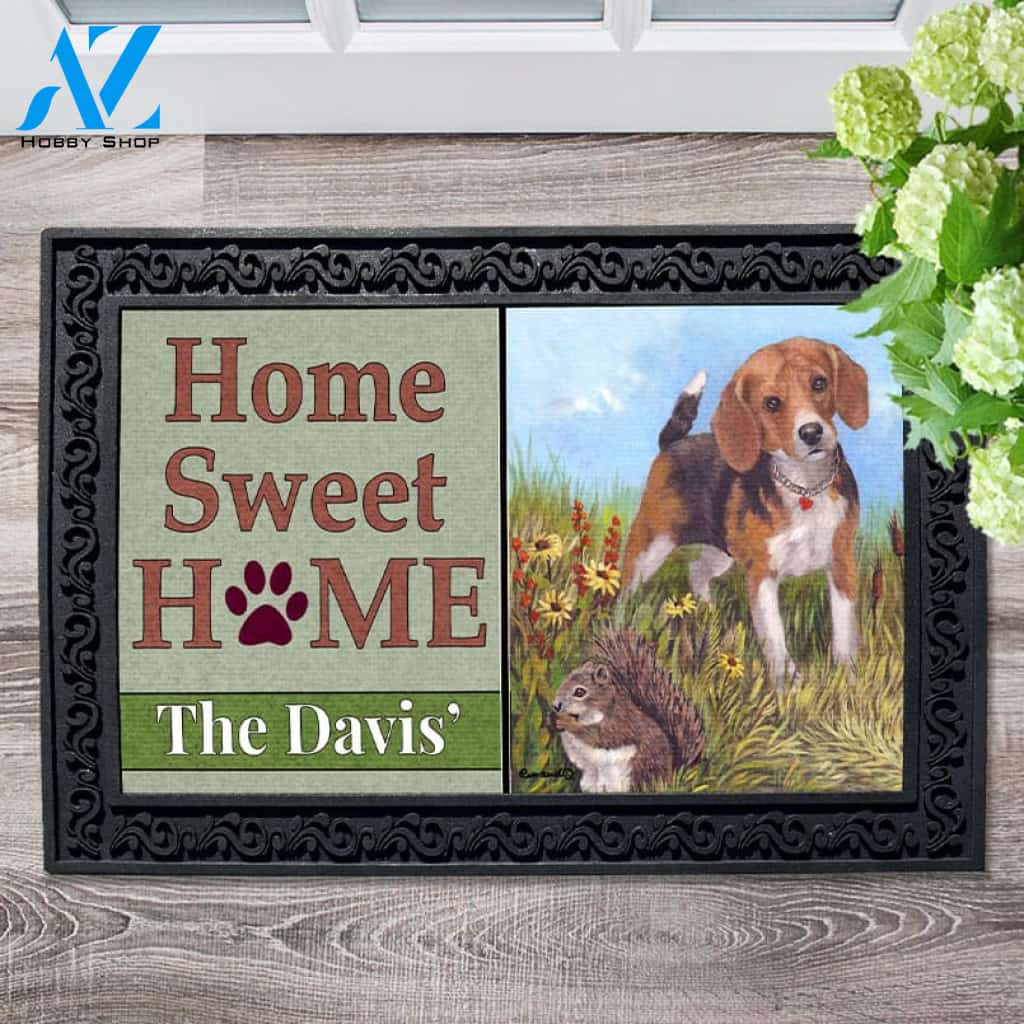 Personalized Beagle Hunter Doormat - 18