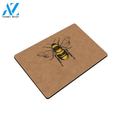 Personalized Bee - Happy Hive Insect Doormat Indoor and Outdoor Doormat Entrance Rug Sweet Home Decor Housewarming Gift Gift for Bee Lovers Insect Lovers Gift Idea