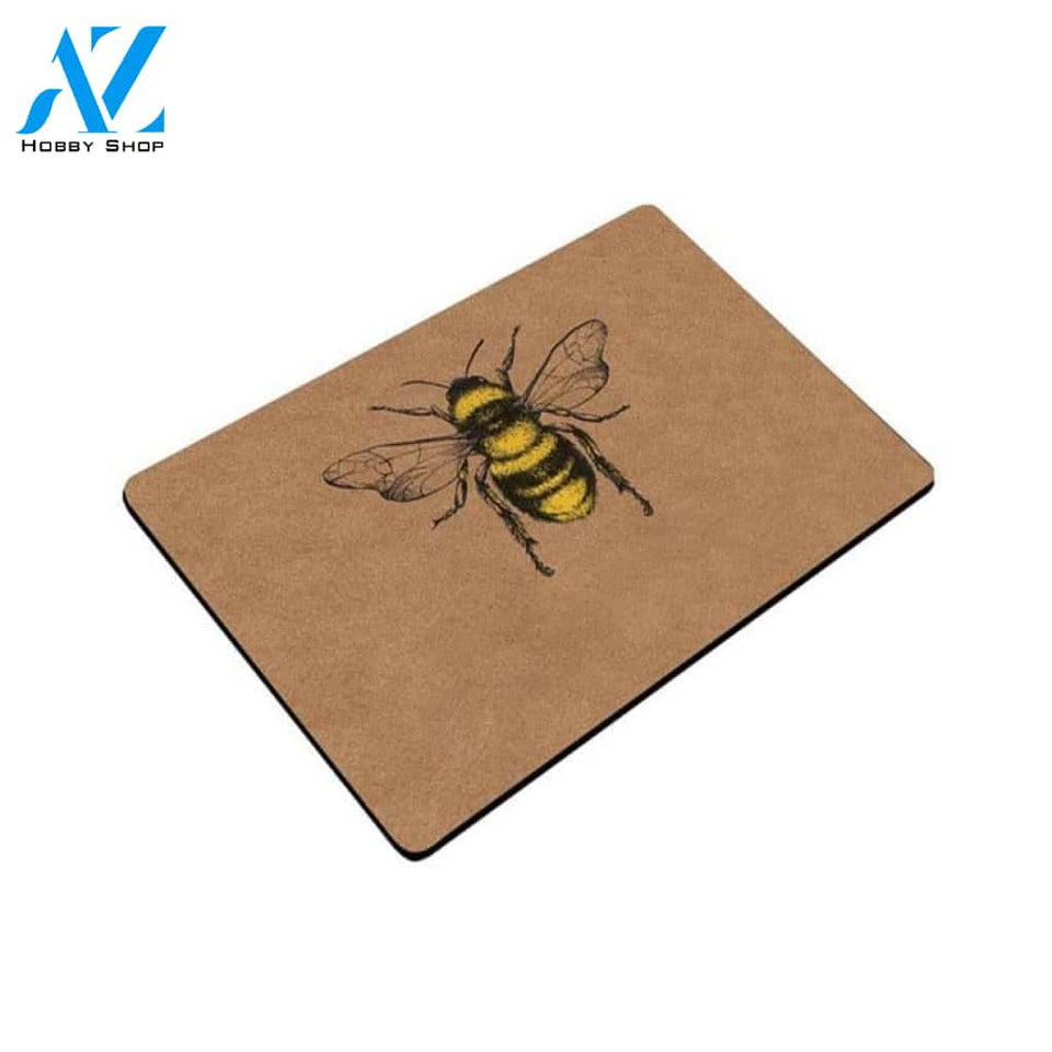 Personalized Bee - Happy Hive Insect Doormat Indoor and Outdoor Doormat Entrance Rug Sweet Home Decor Housewarming Gift Gift for Bee Lovers Insect Lovers Gift Idea