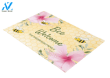 Personalized Bee Welcome can Hibiscus Flower Insect Doormat Indoor and Outdoor Doormat Entrance Rug Sweet Home Decor Housewarming Gift Gift for Bee Lovers Insect Lovers Gift Idea