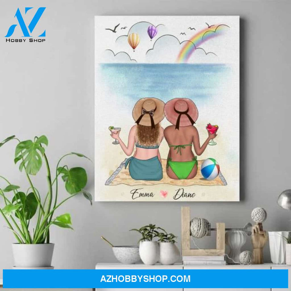 Personalized Best Friend Canvas - Best Friend Gift Ideas For Birthday - Friendship Wall Art