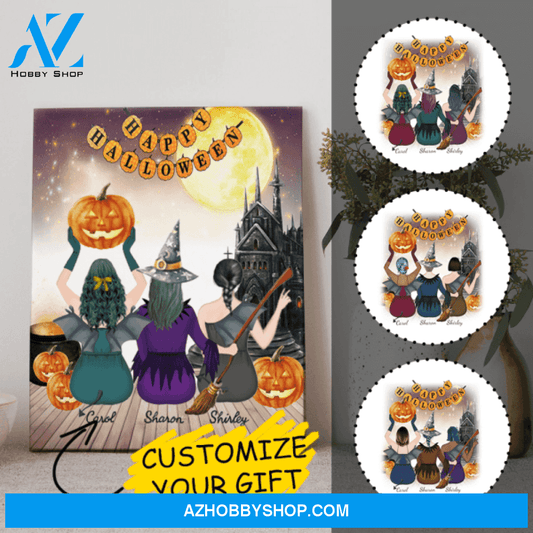 Personalized Best Friend Wall Art - Gifts For Halloween Lovers - Best Friend Canvas Ideas