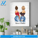 Personalized Bestie Matte Canvas - Cute Best Friend Gift - Bff Birthday Gifts Ideas