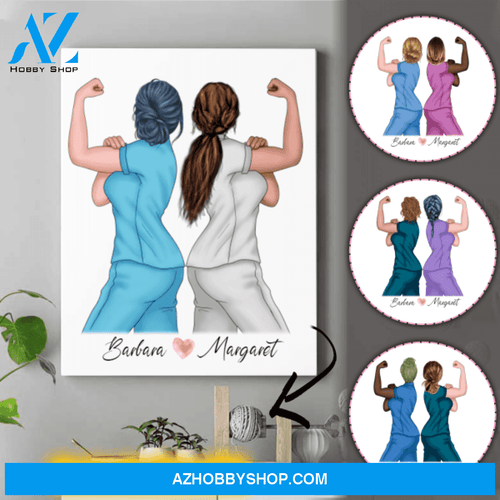 Personalized Bestie Matte Canvas - Gift Ideas For Your Best Friend - Best Friend Wall Art