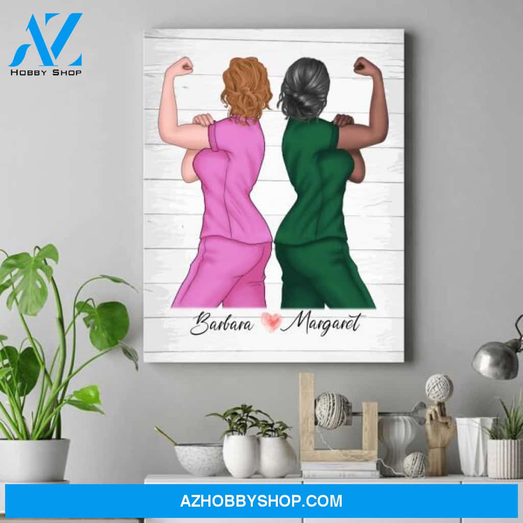 Personalized Bestie Matte Canvas - Gift Ideas For Your Best Friend - Best Friend Wall Art