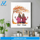 Personalized Bestie Matte Canvas - Long Distance Bff Gifts - Best Friend Gift Ideas For Birthday