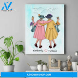 Personalized Besties Forever Canvas - Birthday Present For Bff - Best Friends Wall Art