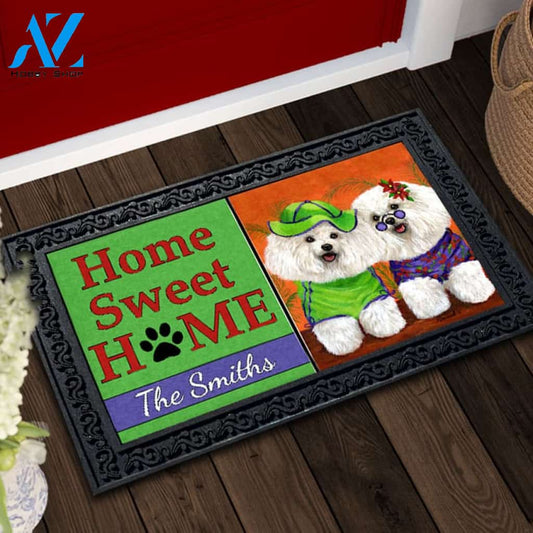 Personalized Bichon Frise Aloha Doormat - 18" x 30"