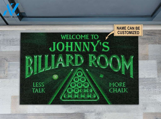 Personalized Billiard Club Welcome Customized Doormat