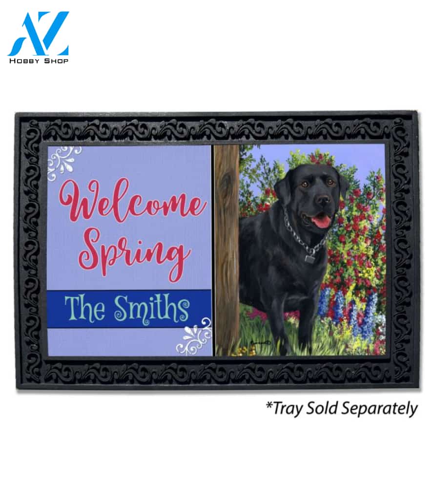 Personalized Black Labrador Retriever My Special Place Doormat - 18" x 30"
