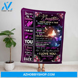 Personalized Blanket, Butterflies Dad Letter To My Daughter I Will Stay There Forever I Love You Family Love Fleece Blanket