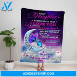 Personalized Blanket, Butterfly Letter To My Daughter Just Do Your Best Purple Fleece Blanket