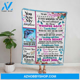 Personalized Blanket, Butterfly Mom Letter To My Daughter I Am Always Right There In Your Heart Fleece Blanket