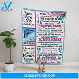 Personalized Blanket, Butterfly Mom Letter To My Daughter I Am Always Right There In Your Heart Fleece Blanket