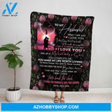 Personalized Blanket, Couple Beach Wife Letter To My Husband I Say It To Remind You That I Love You Fleece Blanket