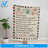 Personalized Blanket, Dad Letter To My Daughter Be Brave Have Courage & Love Life I Am Always With You Fleece Blanket