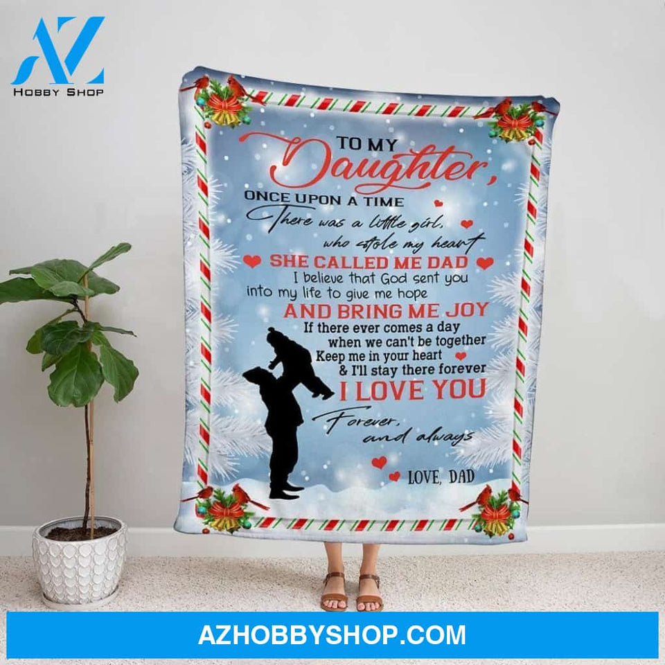 Personalized Blanket, Dad Letter To My Daughter I Love You Forever And Always Fleece Blanket