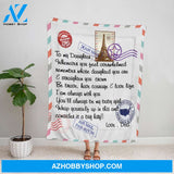 Personalized Blanket, Dad Letter To My Daughter Whenever You Feel Overwhelmed Remember Whose Daughter You Are Letter Fleece Blanket