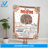 Personalized Blanket, Daughter Letter To My Mom You Mean The World To Me Fleece Blanket