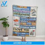 Personalized Blanket, Elephant Letter To My Granddaughter I Love You Forever & Always Love Grandma Family Fleece Blanket