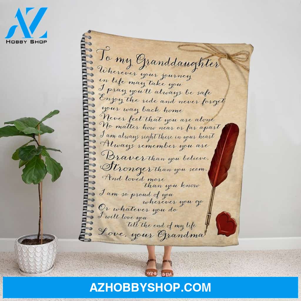 Personalized Blanket, Family Grandma Letter To My Granddaughter I Will Love You Till The End Of My Life Fleece Blanket