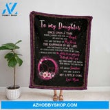 Personalized Blanket, Family Mom Letter To My Daughter You Are The Beat Of My Heart The Happiness In My Life Fleece Blanket