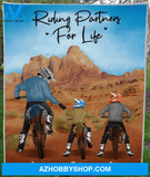 Personalized Blanket Gift From Son To Biker Dad - Father and 2 Kids - Riding partners for life