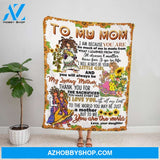 Personalized Blanket, Hippie Family Girl Letter To My Mom I Love You With All My Heart Sunflowers Fleece Blanket