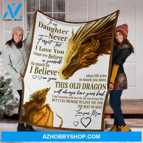 Personalized Blanket, Letter To My Daughter Fleece Blanket