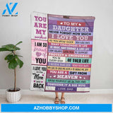 Personalized Blanket, Letter To My Daughter From Dad You Are A Gift From Heaven My Sunshine Family Fleece Blanket