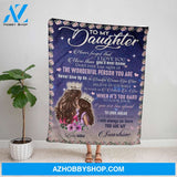 Personalized Blanket, Letter To My Daughter From Mom I Will Always Be There My Sunshine Flowers Soft Fleece Blanket