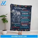 Personalized Blanket, Letter To My Granddaughter My Love For You Is Forever Perfect Gift For Christmas Fleece Blanket