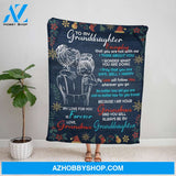 Personalized Blanket, Letter To My Granddaughter My Love For You Is Forever Perfect Gift For Christmas Fleece Blanket