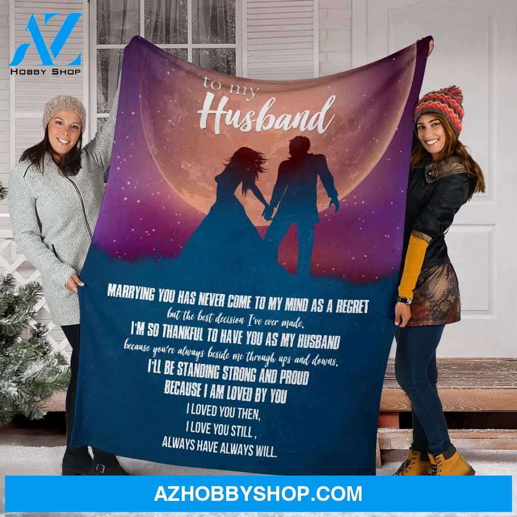 Personalized Blanket, Letter To My Husband Fleece Blanket