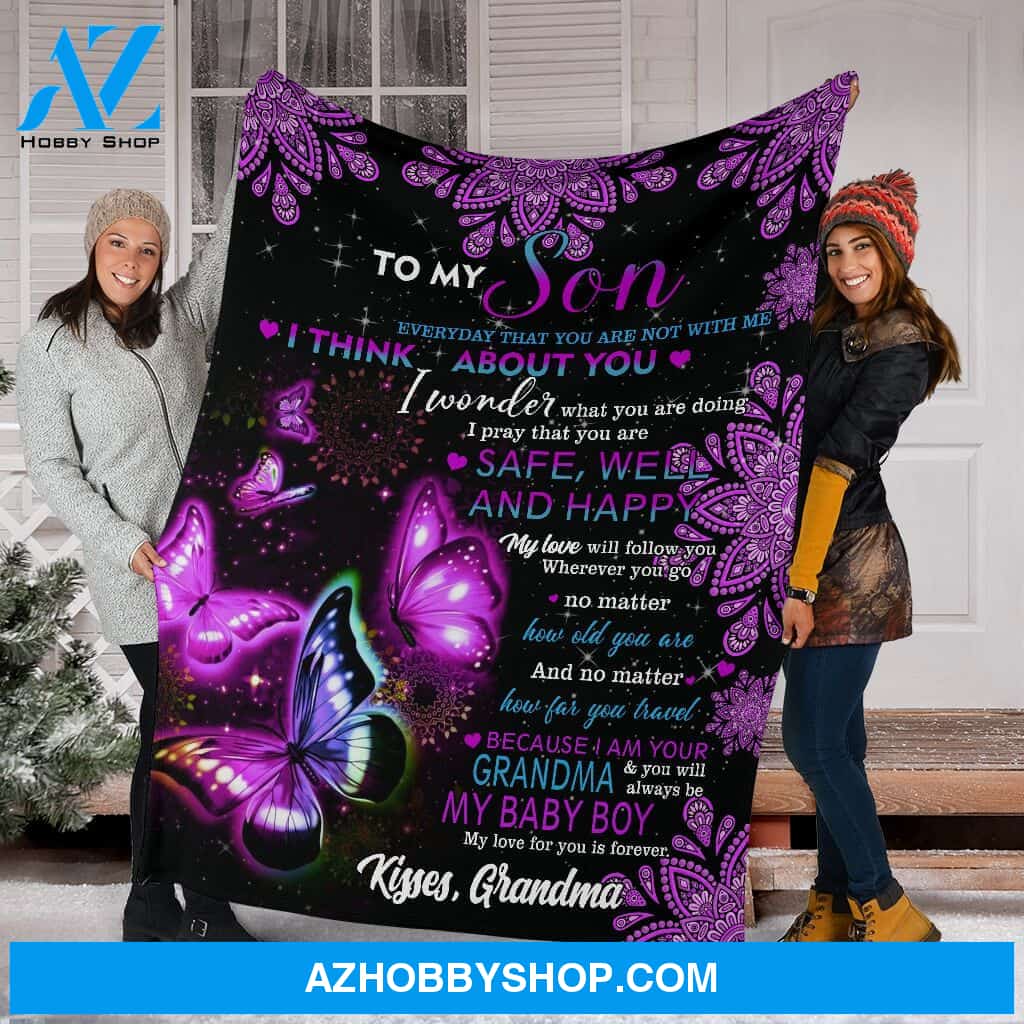 Personalized Blanket, Letter To My Son Fleece Blanket