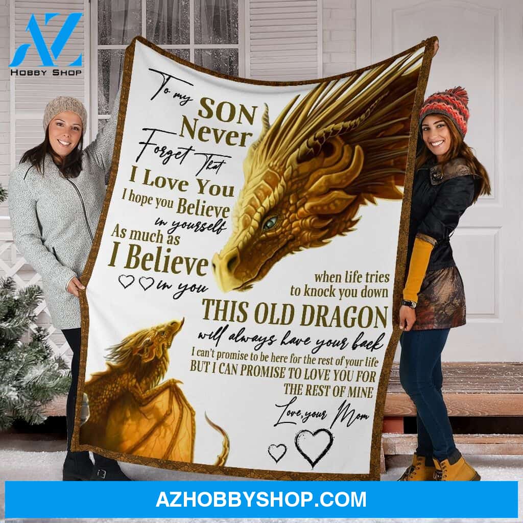 Personalized Blanket, Letter To My Son Fleece Blanket