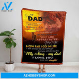 Personalized Blanket, Lion Your Daughter Letter To My Dad I Know It'S Not Easy For A Man To Raise A Child Fleece Blanket