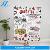Personalized Blanket, Merry Christmas Mom Letter To My Daughter Always Remember You Are Braver Than You Think Fleece Blanket