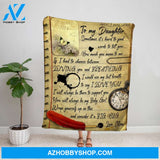 Personalized Blanket, Mom Letter To My Daughter I Will Always Be There To Support You Fleece Blanket