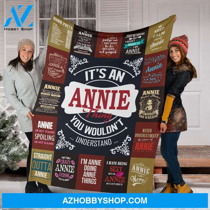 Personalized Blanket, Name Annie Premium Fleece Blanket