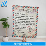 Personalized Blanket, Nurse Letter To My Daughter Always Remember You Are Braver Than You Think Air Mail Fleece Blanket