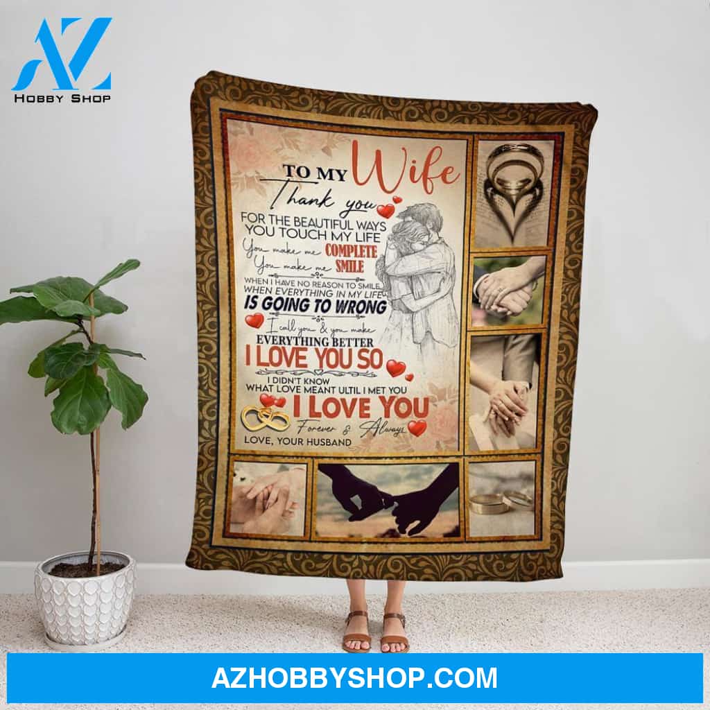 Personalized Blanket, Propose Husband Letter To My Wife I Love You Forever & Always Fleece Blanket