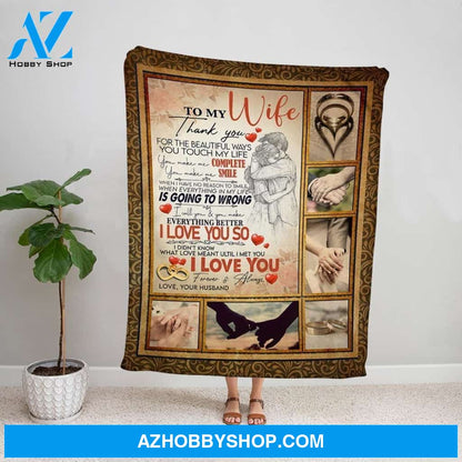 Personalized Blanket, Propose Husband Letter To My Wife I Love You Forever & Always Fleece Blanket
