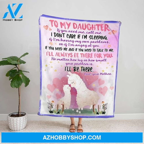 Personalized Blanket, Sheep Mother Letter To My Daughter I'Ll Always Be There For You Fleece Blanket