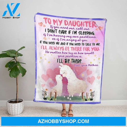 Personalized Blanket, Sheep Mother Letter To My Daughter I'Ll Always Be There For You Fleece Blanket
