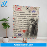 Personalized Blanket, Soldiers Dad Letter To My Daughter You'Ll Always Be My Baby Girl Love You Mail Fleece Blanket