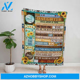 Personalized Blanket, Sunflowers My Dear Daughter You Are My Sunshine I;M So Proud Of You Fleece Blanket