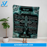 Personalized Blanket, The Cross Dad Letter To My Daughter You Are Always My Baby Girl Fleece Blanket